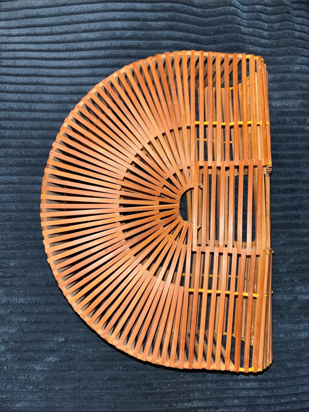 Semi-Circle Bamboo Arc Handbag - Warm Brown